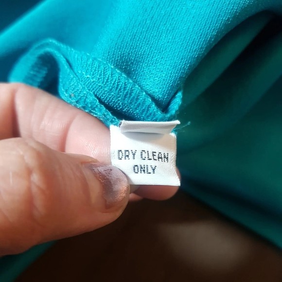 Allie Coosh Womens Blouse Green Turquoise Sz Small Spring Tunic Lagenlook Easter - Picture 10 of 13